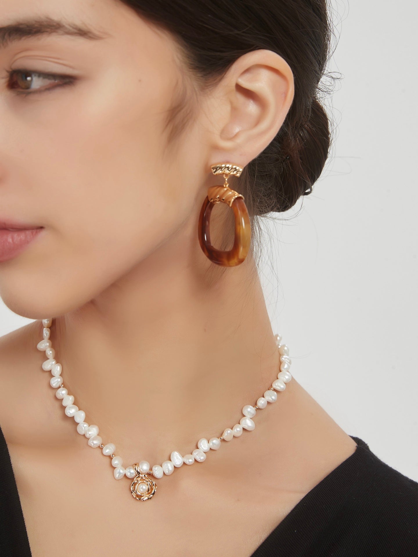 🔥【Classic Hot Selling Model】 Pure Silver Natural Pearl Necklace  D0484