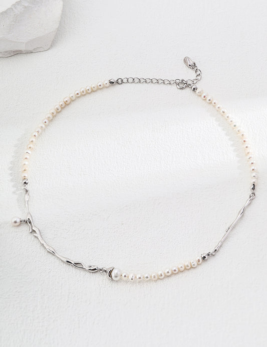 🔥【Classic Hot Selling Model】 Pure Silver Pearl Necklace  D0298